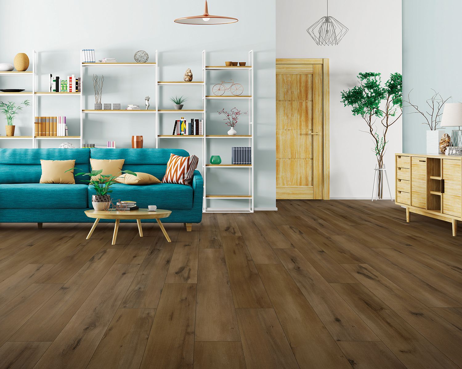 Sàn gỗ tự nhiên và sàn gỗ công nghiệp: Nên chọn loại nào? 3 Sàn gỗ công nghiệp được làm từ gỗ ép nên chũng bền hơn và nhỉnh hơn